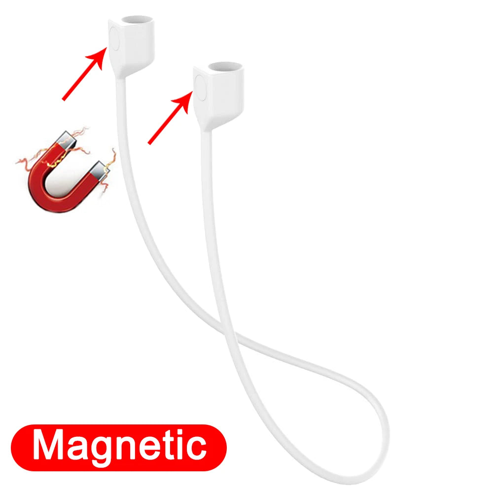 Magnetic Anti-lost Rope Strap Silicone Earphones String for Airpods Huawei Freebuds 3 Wireless Bluetooth Headphone Neck Straps