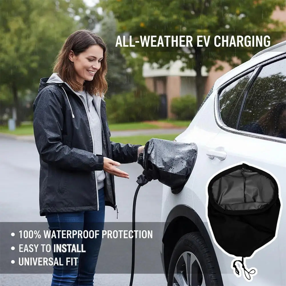 EV Charger Plug Port Rain Cover Magnetic 360° All-round Waterproof Dustproof Charger Gun Protector for Electric Car