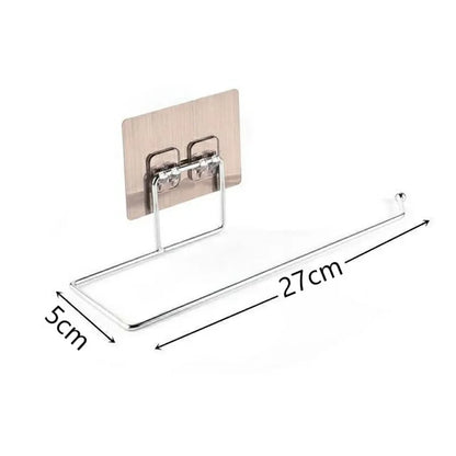 4/1PCS Kitchen Paper Holder Towel Storage Hook Toilet Paper Holder Towel Stand Storage Rack Tissue Holder Bathroom Organizer