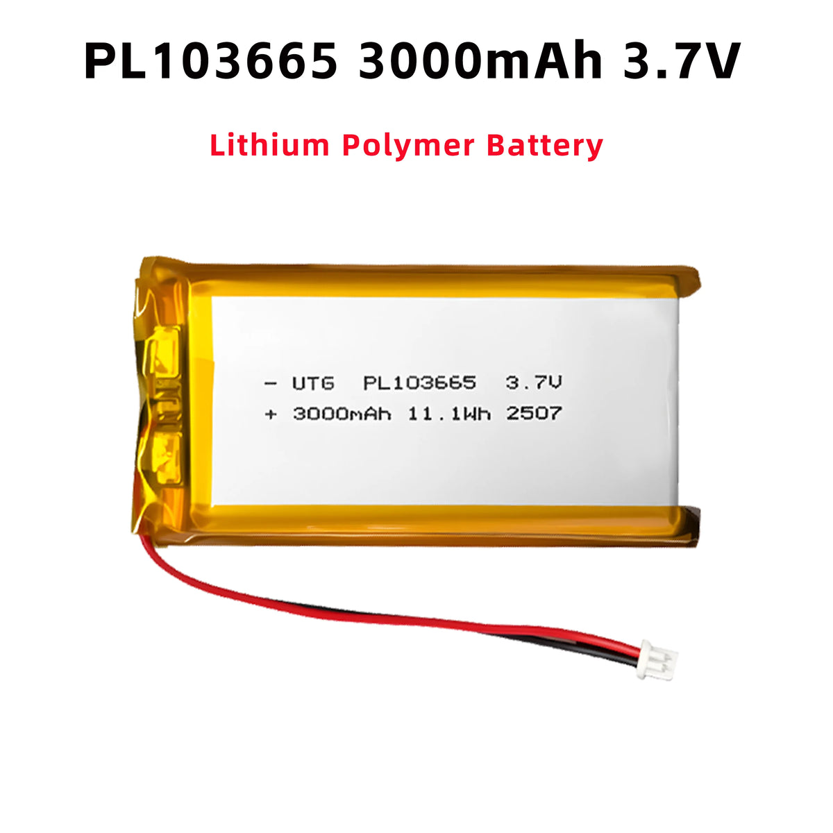 3.7V Lipo Battery 3000Mah PL103665 Lithium Polymer Batteries for T114 V2 LoRa 32 V3 Dev-board LoRa LED Light Driving Recorder