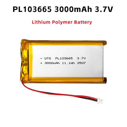 3.7V Lipo Battery 3000Mah PL103665 Lithium Polymer Batteries for T114 V2 LoRa 32 V3 Dev-board LoRa LED Light Driving Recorder