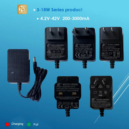 Lithium Battery Charger for Power Tools 29.4V 42V 400mA 500mA 600mA 850mA 900mA 1A 1.2A 1.5A 2A 3A US, EU, UK Standard