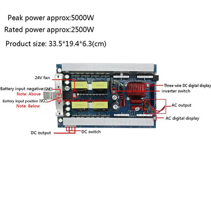 Pure Sine Wave Inverter Motherboard 12V 24V to 220V 1000W 3000W 6000W Transformer Converter Solar Off Grid Power Inverters