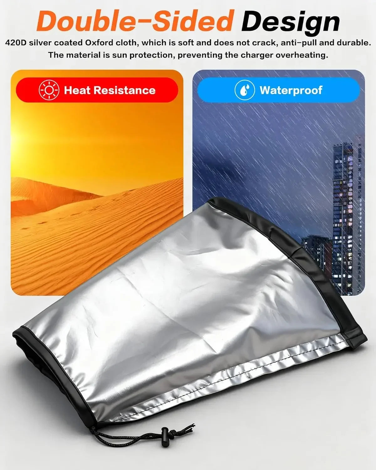 Waterproof Charging Port Cover EV Charger Cover Rain Snow Protection Magnetic Adsorption Universal for Most Electric Cars