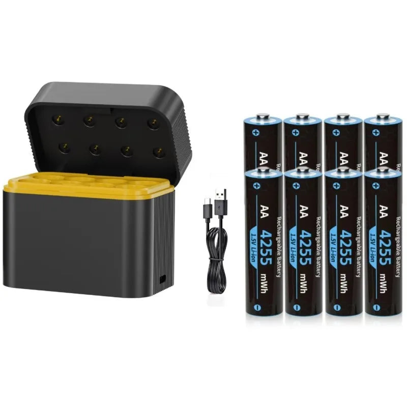 1.5V AA/AAA Lithium Battery LED Light Display Charger Intelligent Storage Charging Integrated Lithium Battery Charger