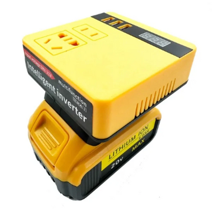 Multifunction Power Inverter DC 18V to 220V Inverter Adapter Power Supply Inverter for Dewalt 18V 20V BatteryJKL