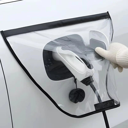 Outdoor Electric Vehicle Charger Port Rainproof Dustproof Cover Transparent Waterproof Cover Magnetic EV Charger Port Protector