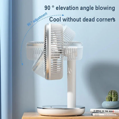 7200mAh Rechargeable Fans Portable Desktop Fan Home Office Dormitory USB Small Electric Fan Air circulators High Wind Table Fan