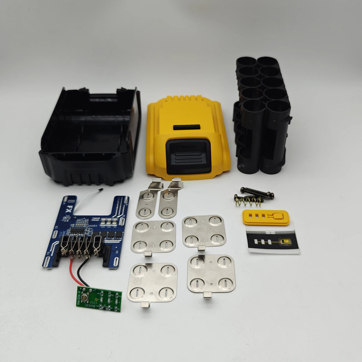 10 X 18650 Lithium-Ion Battery Box Charging Protection Circuit Board with Bms and Temperature Control Power-Off, 18V 20V Battery Suitable for Dewalt Dcb183 Dcb200 Lithium-Ion Battery Box