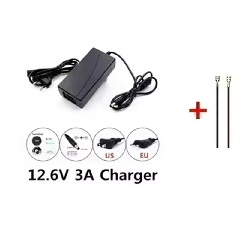 NEW 12V 100Ah 18650 lithium battery pack built-in high current 30A BMS for sprayers electric vehicle batterie+12.6V charger