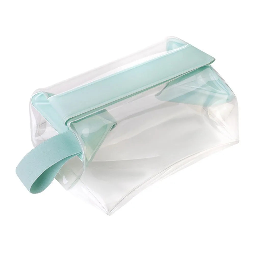 Clear Toiletry Bags with Magnetic Closure Leak-proof Makeup Bag Large Capacity PVC Cosmetic Pouch for Women Men Traveling