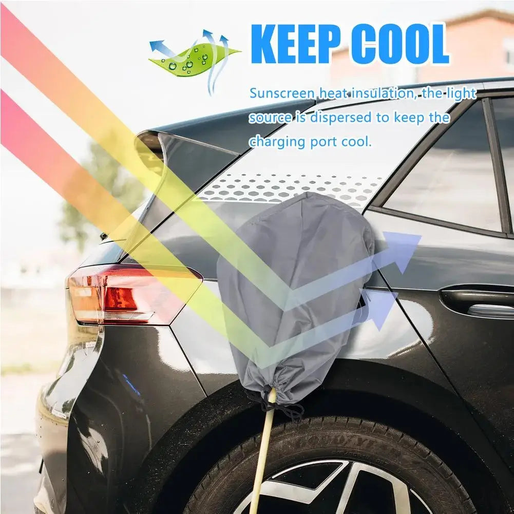 EV Charger Plug Port Rain Cover Magnetic 360° All-round Waterproof Dustproof Charger Gun Protector for Electric Car