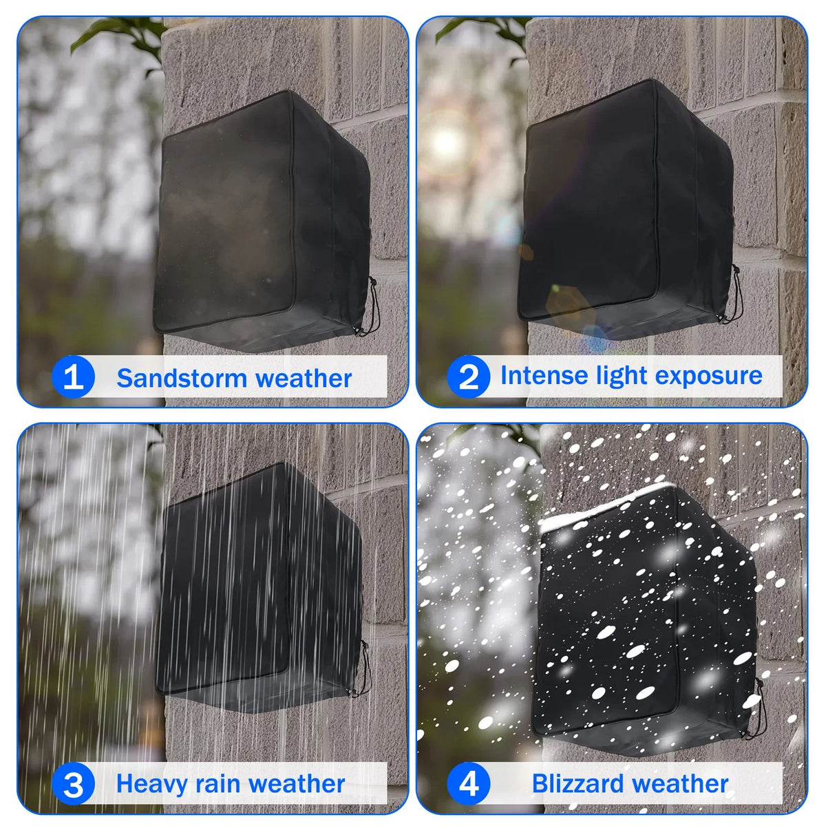 EV Charging Station Cover Oxford Waterproof Dust Electric Vehicle Charger Protector with Adjustable Zipper EV Charger Rain Cover