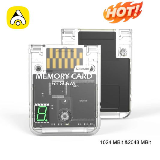 1024 MBit &2048 MBit Memory Card For Gamecube/ Wii(RVL-001) With A Digital Display & 8 Virtual Memory Cards Of 16MBytes Each