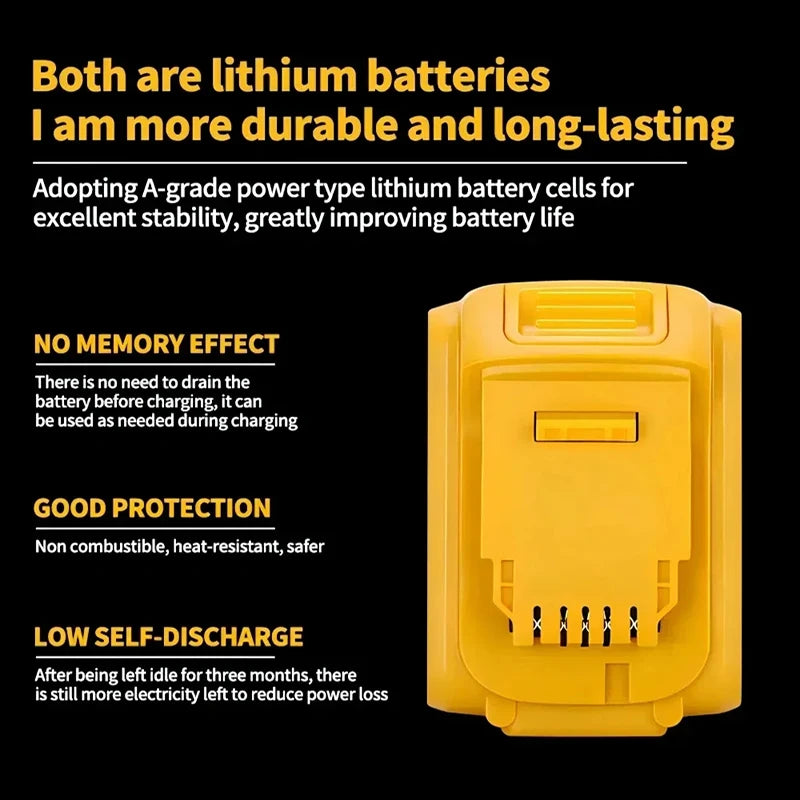 New High-power For DEWALT 20vbattery DCB200 DCB205 DCB206 * power tool 18V battery 3AH 8AH 12AH  batteries DCD805