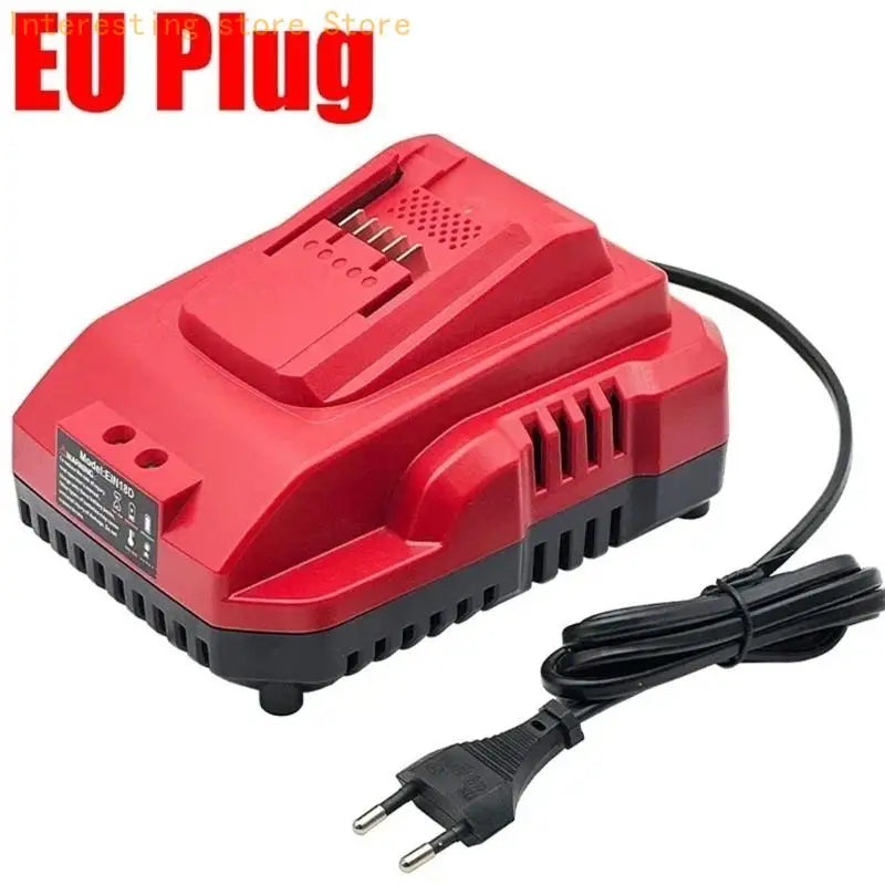 Home DIY Battery Chargers with EU Plugs Cord, 18V Lithium Charging Station, Vented Housing, and Slide in Dock for