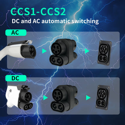 400A EV CCS1 to CCS2 adapter supports DC AC CCS1 charger to CCS2 suitable forFast Ev Charging Adapter Public Charging Station