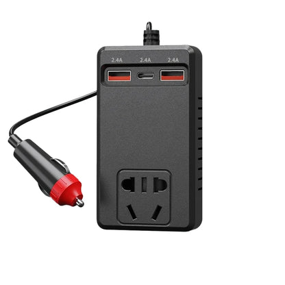150W Car Inverter DC12V/24V to DC110V/220V USB C Car Charger Sockets Power Inverter Adapters Fast Charging Automobiles Inverters
