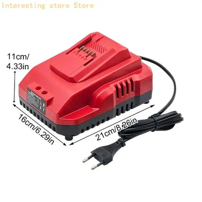 Home DIY Battery Chargers with EU Plugs Cord, 18V Lithium Charging Station, Vented Housing, and Slide in Dock for