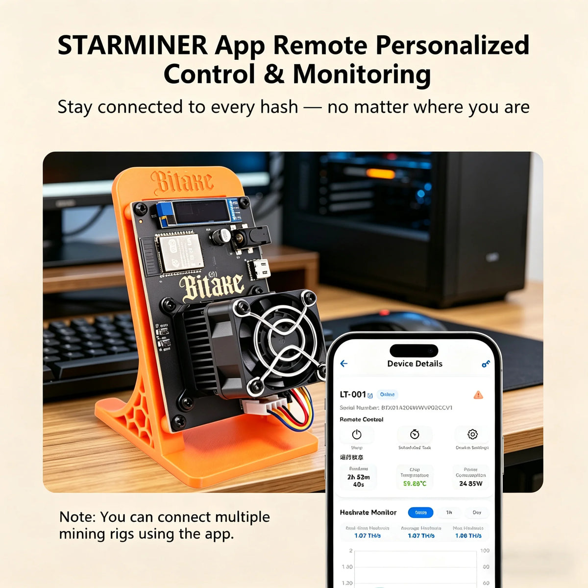 STARMINER Smart New 2026 Bitaxe Gamma 601 Solo Miner 1.2Th/s 18W 12V BM1370 Asic Chip Bitcoin Miner Block Discovery Lookup