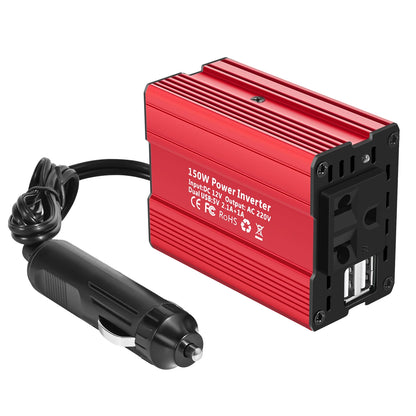 Power Inverter 150W/300W 200W/400W 12V DC to 110V/220V AC Car Plug Adapter Outlet Converter with Fast Charging Ports