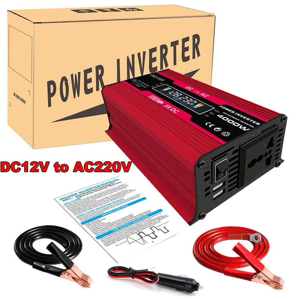 600W Car Power Inverter 12 v 110 v 220 v DC to AC Auto Solar Inversor Voltage Converter 12v to 110v 220V Transformer Rated 300W