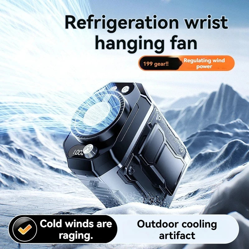 Rechargeable semiconductor cooling waist-mounted fan, outdoor neck-mounted handheld small fan with ultra-long battery life
