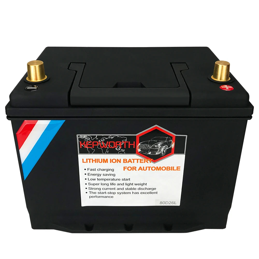 12V LiFePO4 Lithium Car Battery 70Ah 80Ah 100Ah 120Ah Jump Starter Battery Built in 200A BMS for Car, Automotive , SUV, Vehicle