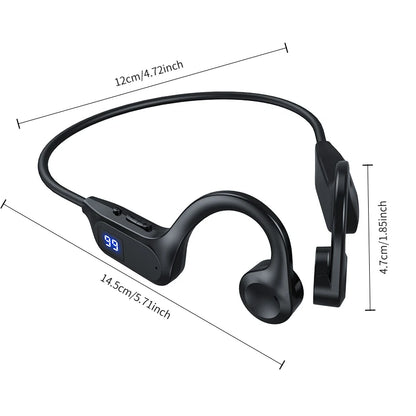 X7 Wireless Bluetooth Earphones, Sports-Style Air-Conducting LED Battery Display, Memory Card Insertion Support