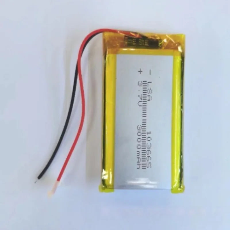 103565 3000mAh 3.7V Polymer Lithium Battery for Power Banks Monitoring Equipment LED Lights Rechargeable Lithium Batteries