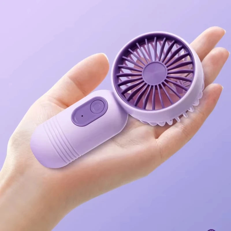USB Mini Rechargeable Portable Fan with 3 Speeds, Handheld Fan for Gift Choice, Perfect For Office, Outdoor, Travel, Camping