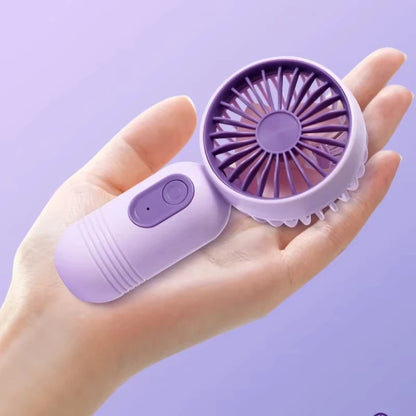 USB Mini Rechargeable Portable Fan with 3 Speeds, Handheld Fan for Gift Choice, Perfect For Office, Outdoor, Travel, Camping