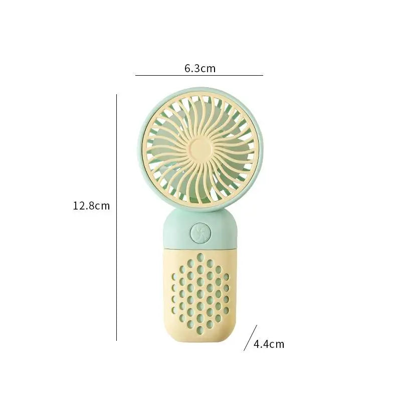 New Handheld Charging Fan Cartoon Cute Small Student Charging Small Fan Portable Mini USB Fan Mini Pocket