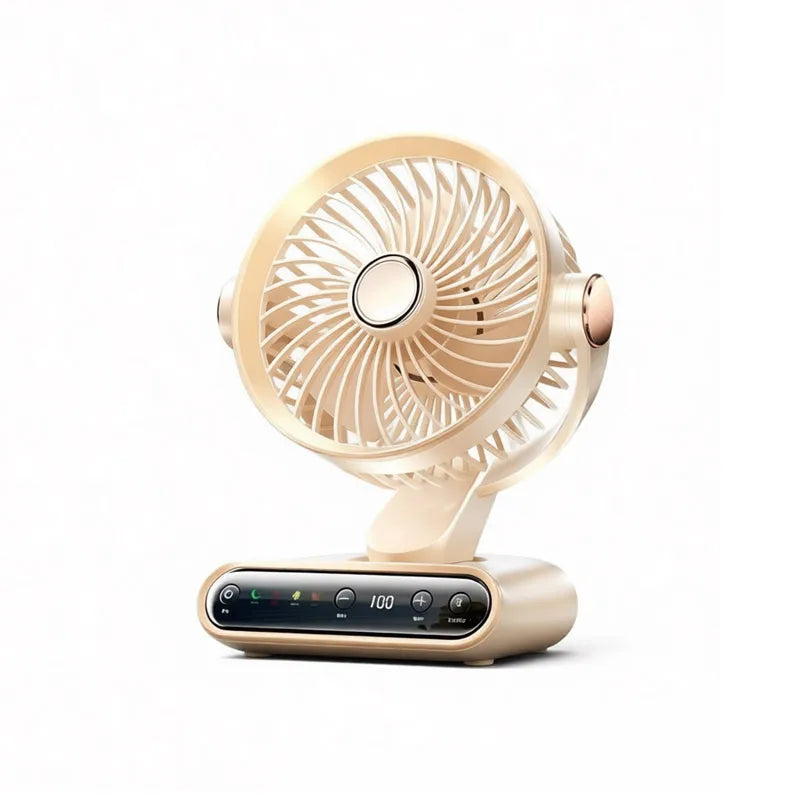 Air Circulation AI Fan Desktop Portable Rechargeable Fan Smart 100 Speed Stepless Quiet Brushless Motor Type-C Baby Sleep Wind