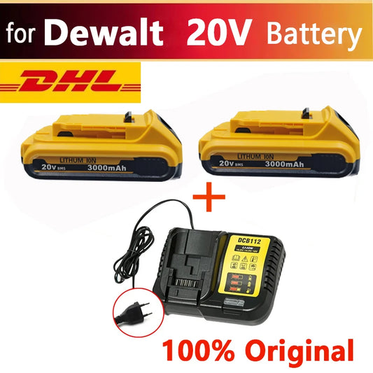 For Dewalt DCB200 20V Battery DCB205 DCB181 DCB182 DCB206 DCB209 Replacement Power Tool Lithium Batteries*-*
