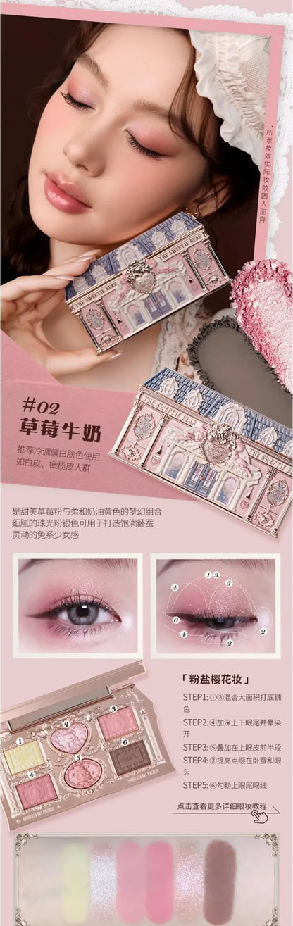 THE SWEETIE BEAR COLLECTION Makeup Gift Set All In Shimmer Eye Shadow Palette Blush Powder Lip Jelly Gift Box
