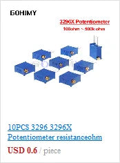 20PCS RM065 Trimmer Potentiometer Adjustable Resistor 500R 1K 5K 10K 20K 50K 100K 200K 500K 1M RM-065 Variable Resistors