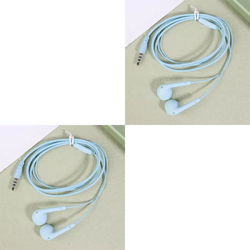 1/2/3pcs Universal 3.5mm Stereo In-Ear Headphones Sport Music Earbud Handfree Wired Headset Earphones with Mic For Xiaomi Huawei
