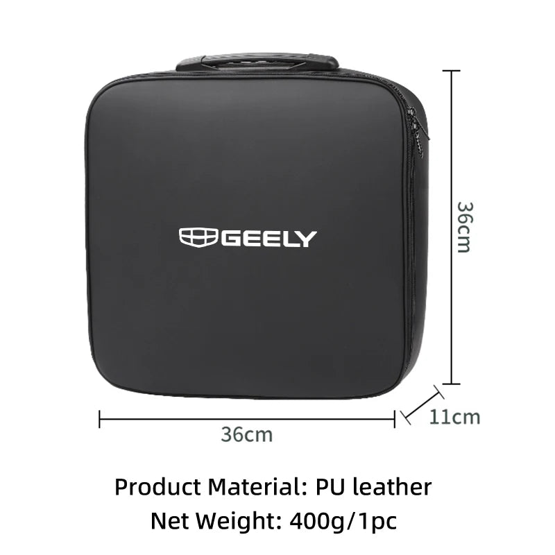 EV Car Charging Cable Storage Box Electric Vehicle Charger Cables Carry Bag For Geely EX2 Atlas SUV Boyue Borui Coolray Monjaro