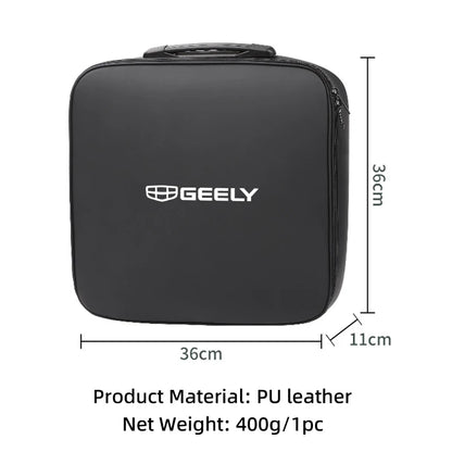EV Car Charging Cable Storage Box Electric Vehicle Charger Cables Carry Bag For Geely EX2 Atlas SUV Boyue Borui Coolray Monjaro