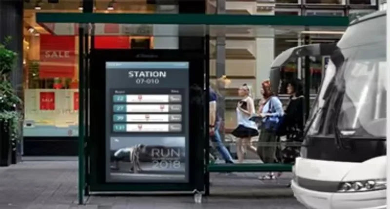 Customized ev charging station integrated lcd advertising display digital signage for commercial plaza retail business operators