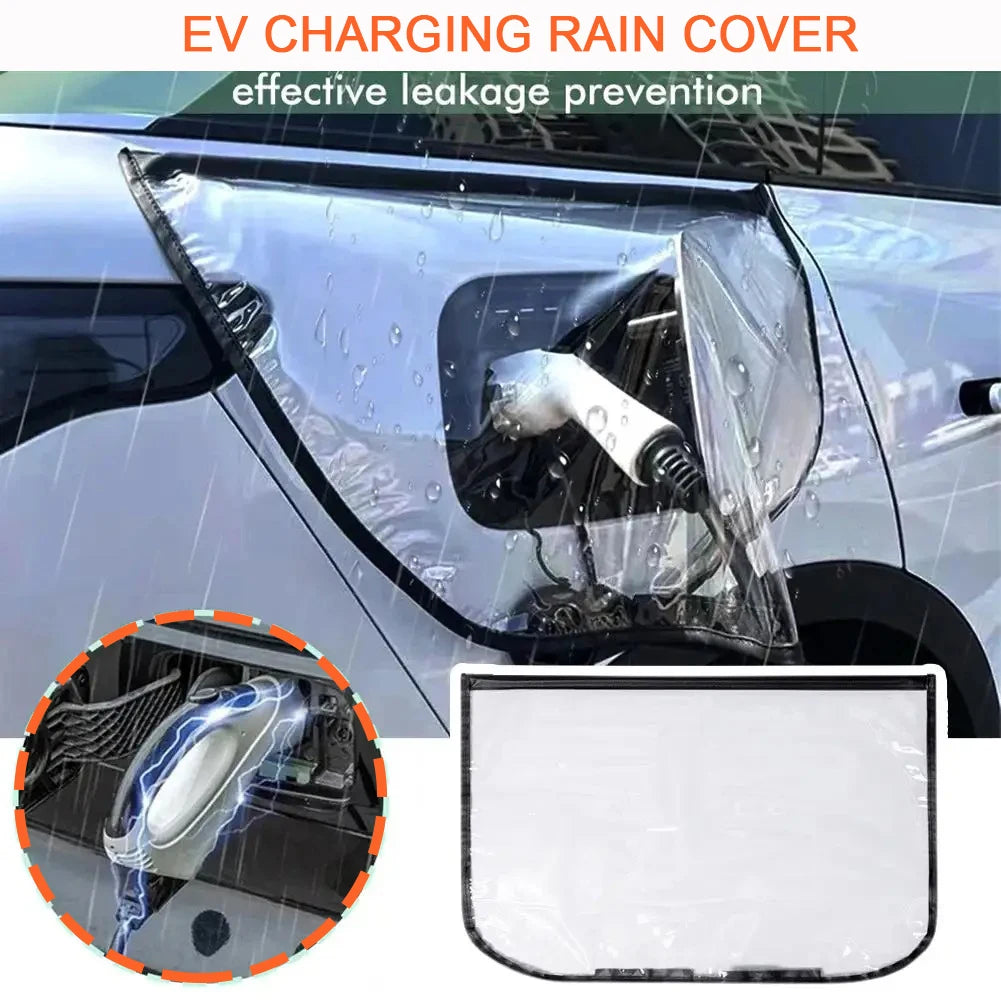 Outdoor Electric Vehicle Charger Port Rainproof Dustproof Cover Transparent Waterproof Cover Magnetic EV Charger Port Protector
