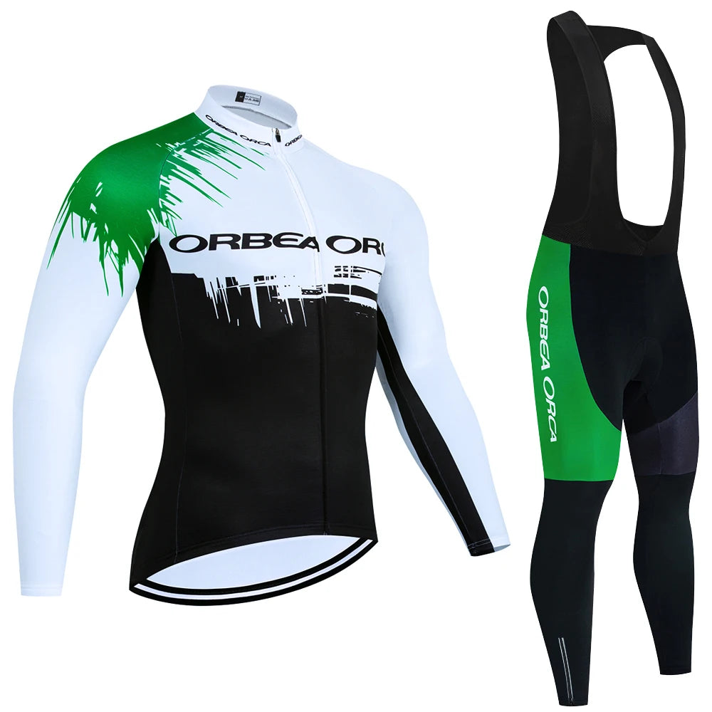 Winter 2025 New Cycling Jersey Team ORBEA ORCA Bike Jacket Pants Men Thermal Fleece Ropa Ciclismo MTB Road Bicycle Clothing