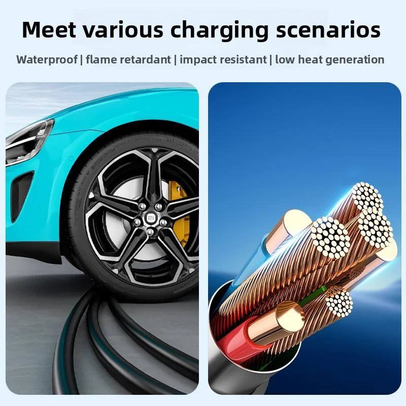 EV Charging Station Extension Cable 16A 7kW AC EV Charging Gun Extended Cord Slow-Charge Connector For BYD Home Use Charging