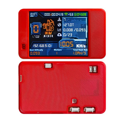 AFOURT-Nmminer Nerdminer Upgrade 992 KH/S Hashrate ESP32-2432S028 2.8Inch Display Colorful Case Bitcoin Solo Lottery Miner C