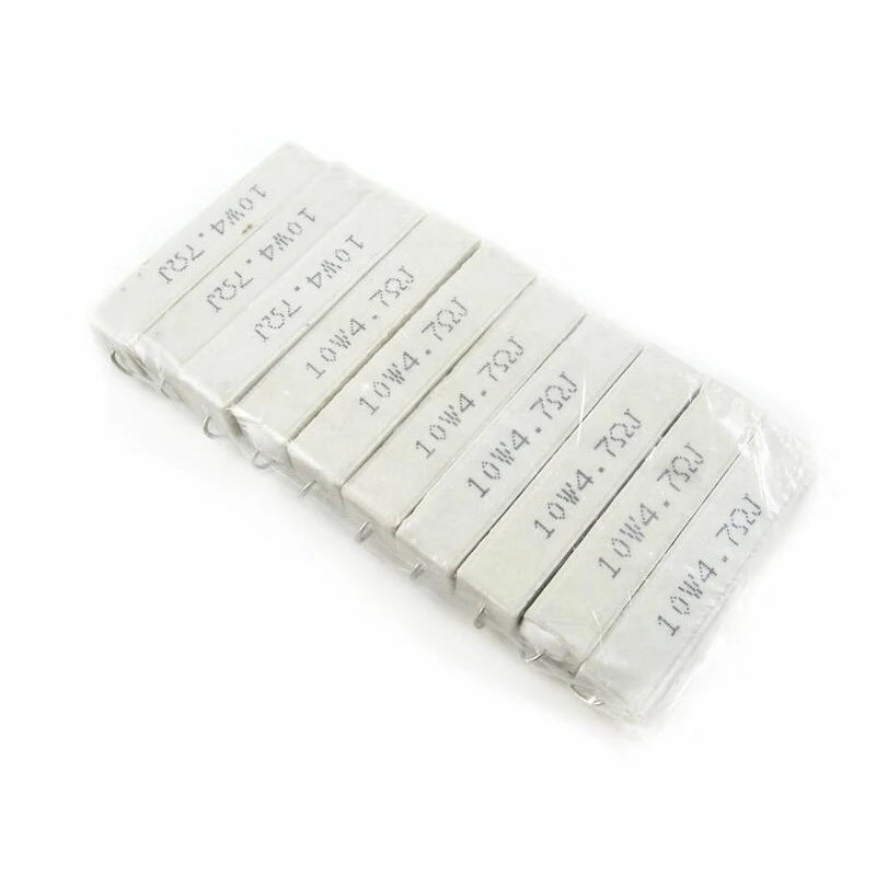 10pcs 5W 10W BPR56 ceramic resistors 0.1 ~ 10k ohm 0.33R 1R 10R 100R 0.22 0.33 1 10 100 1K 10K Cement resistence ohms