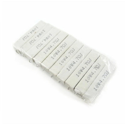 10pcs 5W 10W BPR56 ceramic resistors 0.1 ~ 10k ohm 0.33R 1R 10R 100R 0.22 0.33 1 10 100 1K 10K Cement resistence ohms