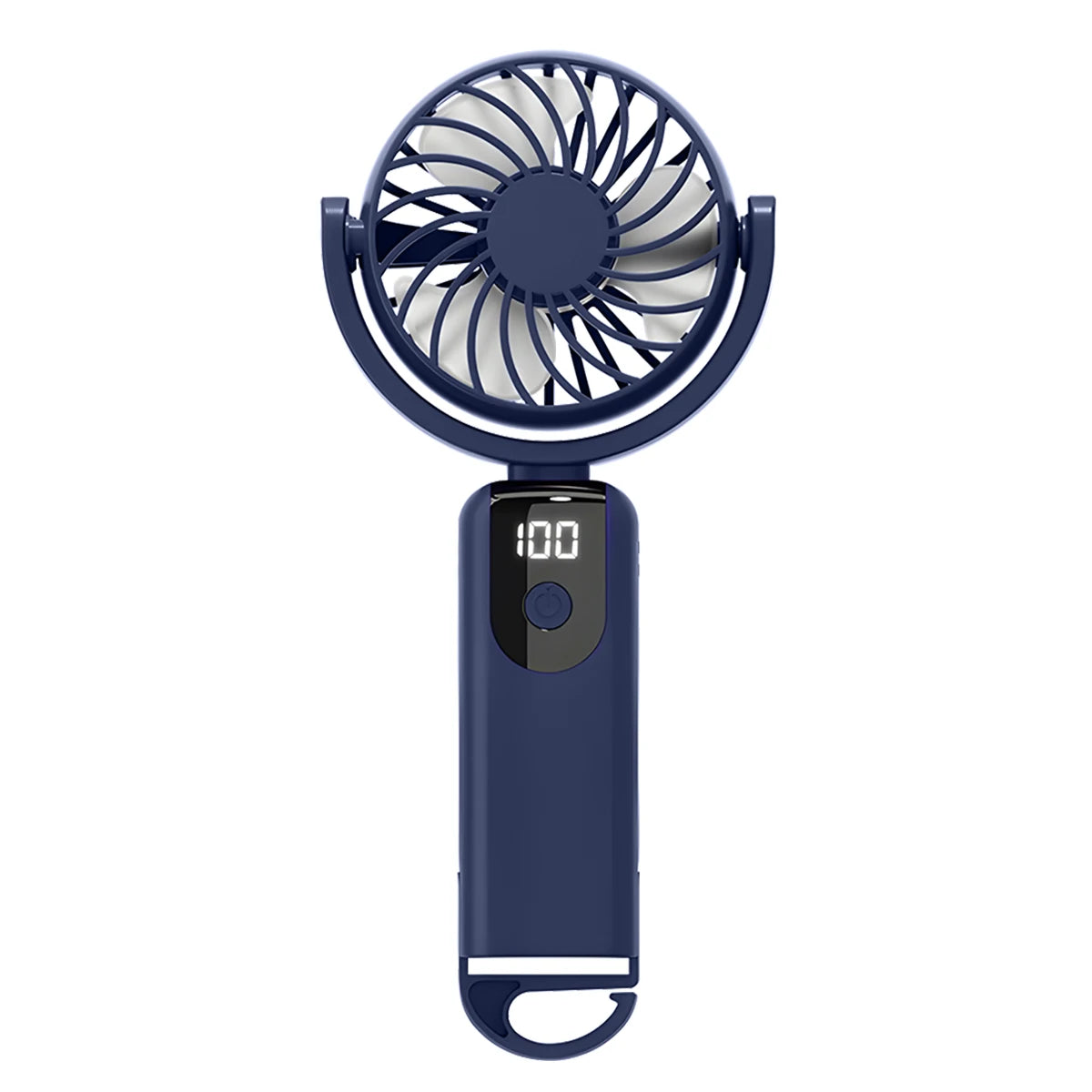 Rechargeable Travel Fan, Portable mini Handheld Fan, 5-Speed Wind Speed, LED Display, 90° Foldable Cooling Fan, Outdoor Camping