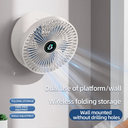 Three-Speed Adjustable Fan Usb Charging Home Dormitory Large Wind Desktop Mini Portable Electric Fan Folding Convenient Storage