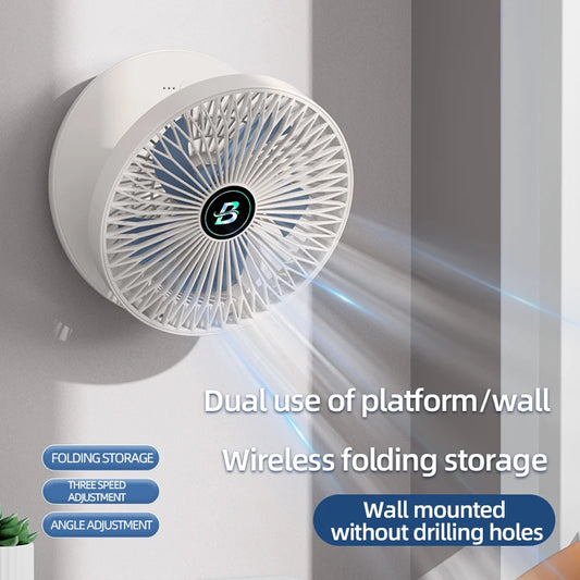 Three-Speed Adjustable Fan Usb Charging Home Dormitory Large Wind Desktop Mini Portable Electric Fan Folding Convenient Storage